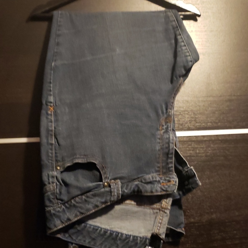 Medium wash, boot cut jeans
